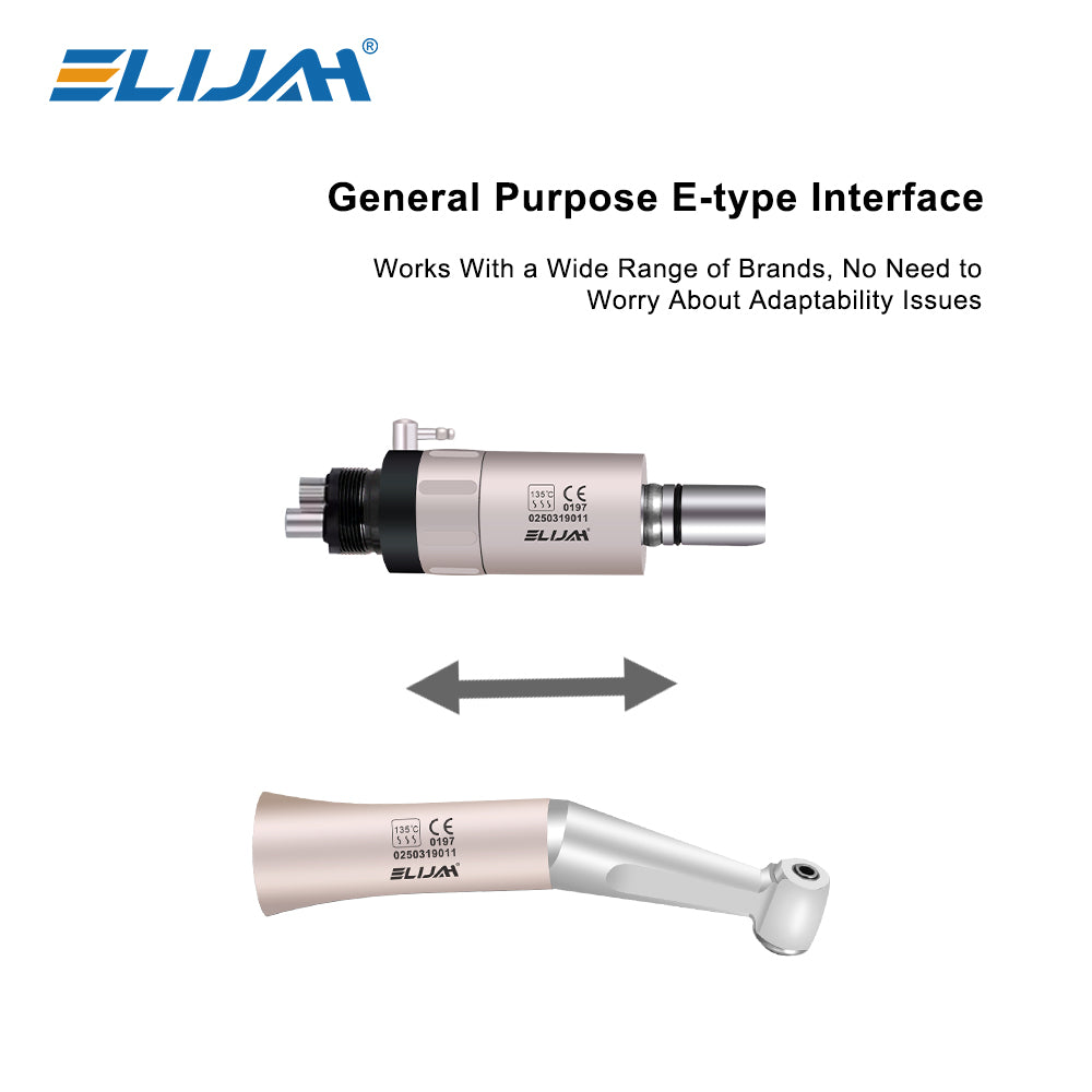ELIJAH Dental FX Style E-Type 1:1 Contra Angle Handpiece Slow Speed