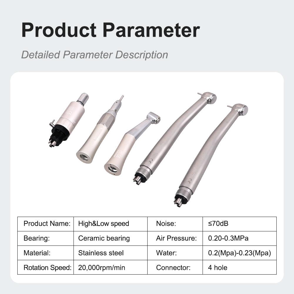 CYC221 Dental High/Low Speed Handpiece Kit 2/4 Hole