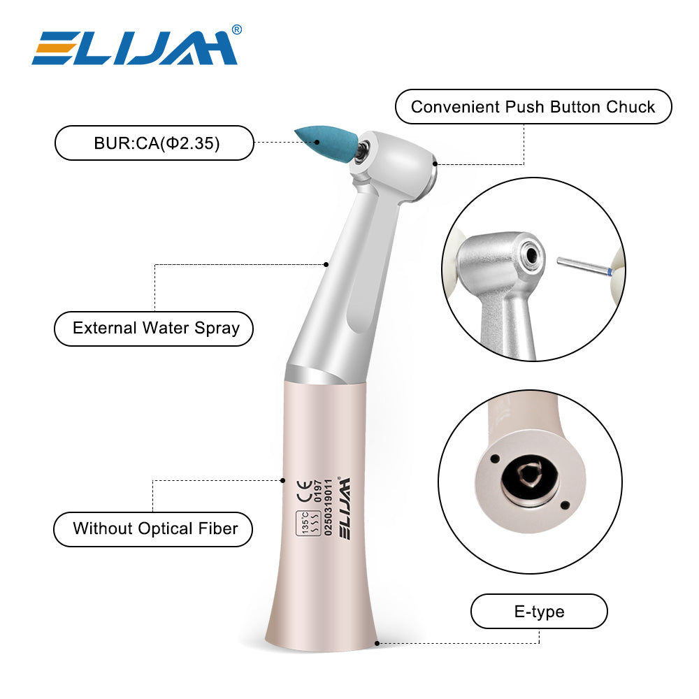 ELIJAH Dental FX Style E-Type 1:1 Contra Angle Handpiece Slow Speed