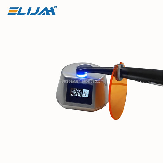 New Arrival ELIJAH Electric High-Power LED 1s Curing Light with Built-in Radiometer for Precise Dental Restorations - Denspay Dental - Curing Light