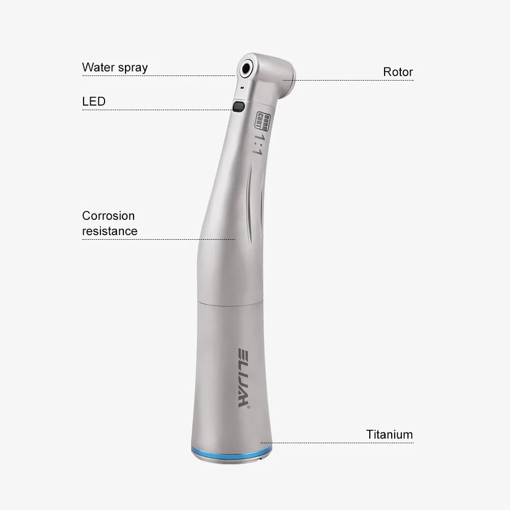 ELIJAH Fiber Optic Dental 1:1 LED Low Speed Handpiece