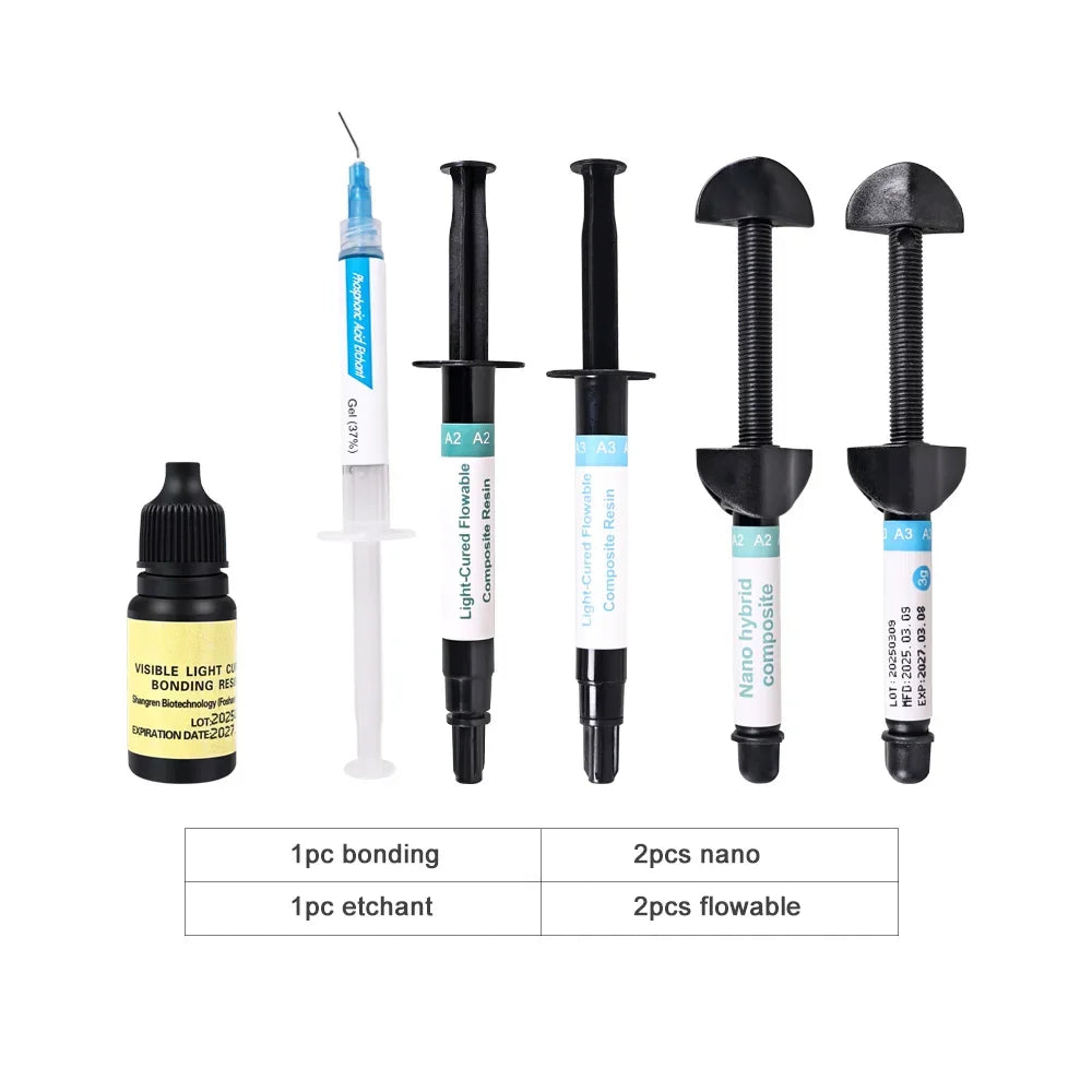 ELIJAH Dental Flowable Light Curing Gel Resins Kit