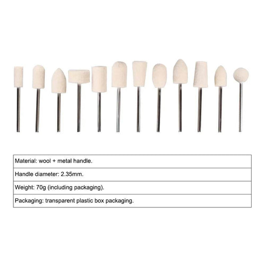 CYF328 Wool Felt Grinding Sanding Head - Denspay Dental - Denture Lab Polishing