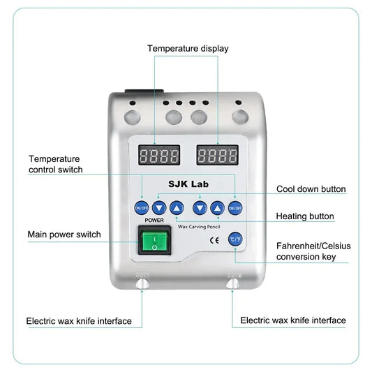 CYO004 Dental Electric Wax Double Pen with 6 Wax Tips - Denspay Dental - Electric Wax Knife