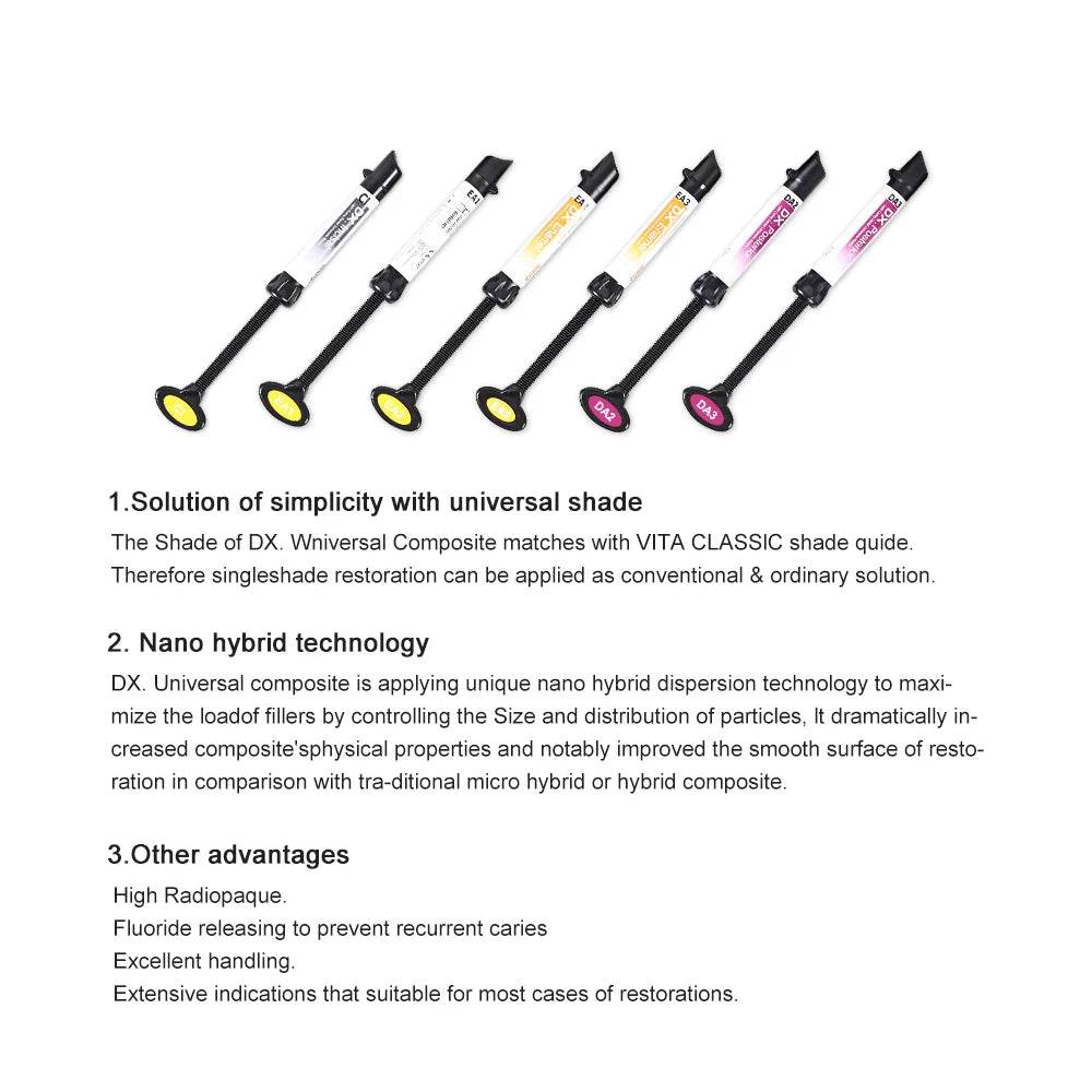 CYU115 Dentex Dental Nano Hybrid Light Cure Composite Kit - Denspay Dental - Composite Resin