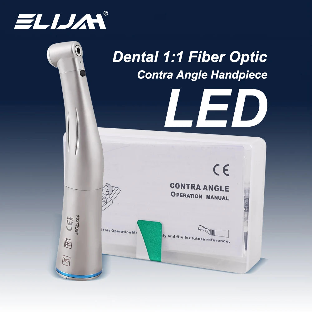 ELIJAH Fiber Optic Dental 1:1 LED Low Speed Handpiece