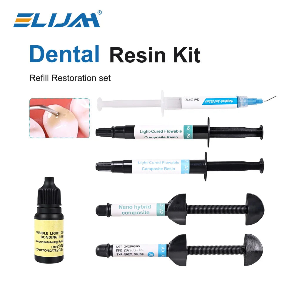 ELIJAH Dental Flowable Light Curing Gel Resins Kit