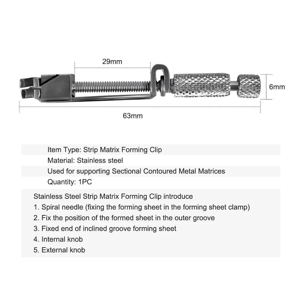 CYW165 Dental Rod Shaped Sheet Clamp - Denspay Dental - Matrix Bands & Clamp