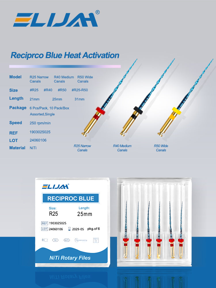 CYF210 Reciprocal Blue Heat Activation Endodontic File