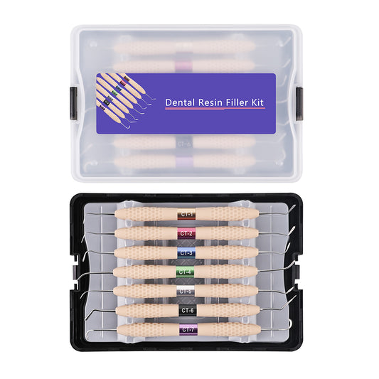 ELIJAH Dental Silicone Handle Resin Filler Kit Aesthetic Restoration Kit for Resin Knife Spatula 134°C Autoclavable Dental Tools - Denspay Dental - Dental Filling Tool
