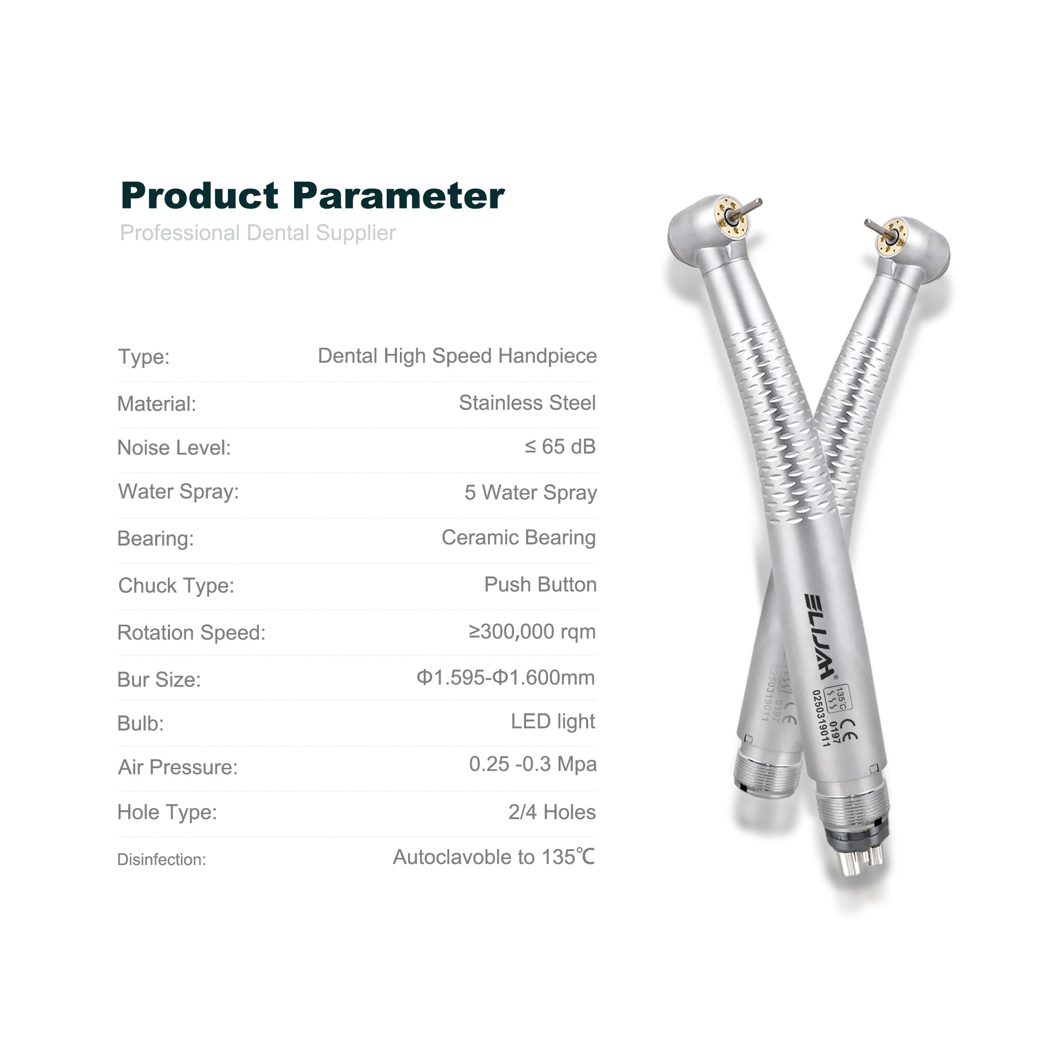CYC224 Shadowless 5 LED High Speed Handpiece