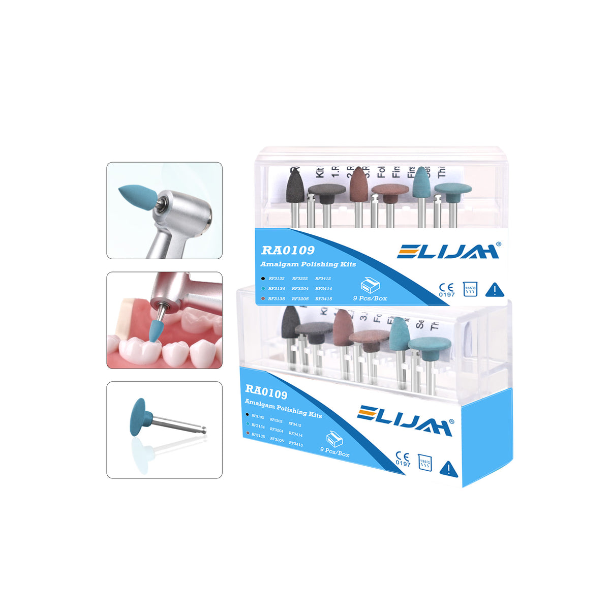 CYW070/71 Dental Composite Polishing Kit RA0309 RA0109, RA Shank Polishing Burs Set