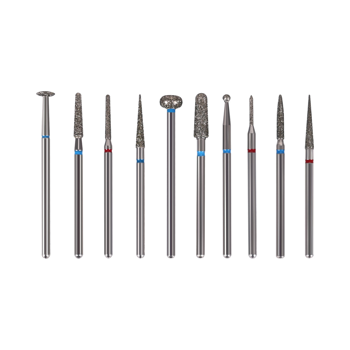Diamond dental bur texture closeup for hard material cutting