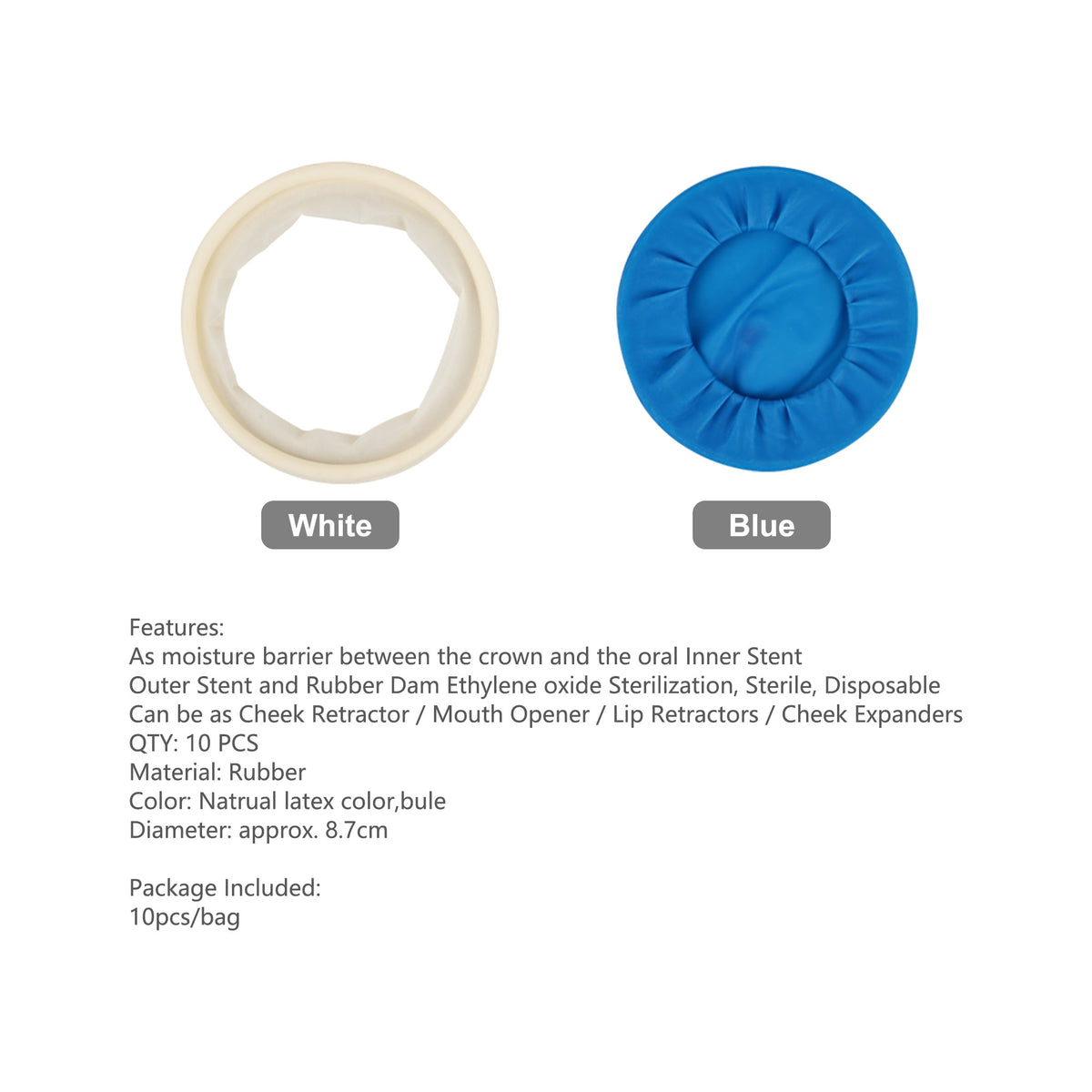 CYW036 Dental O Shape Rubber Dam Mouth Opener, Cheek Retractor