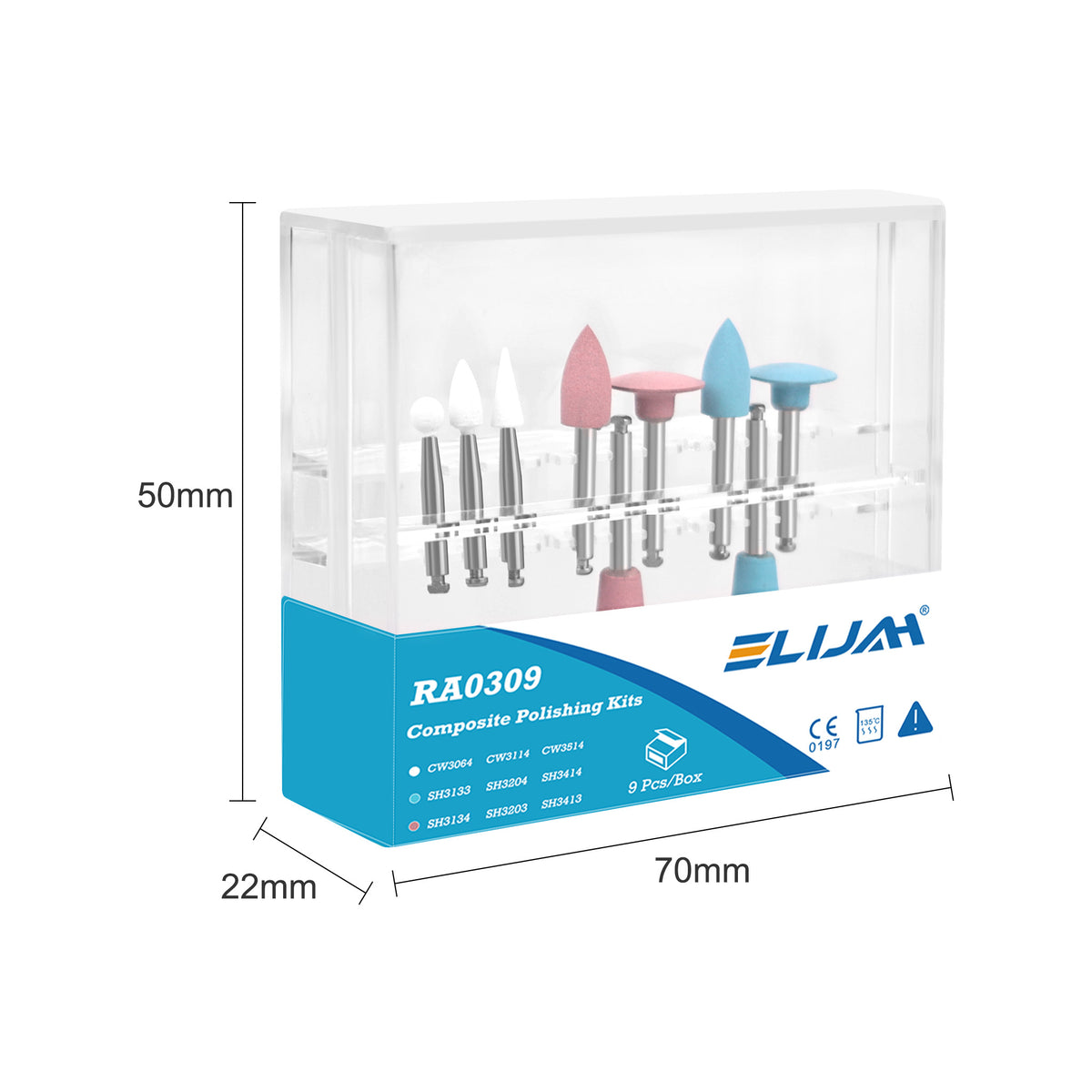 CYW070/71 Dental Composite Polishing Kit RA0309 RA0109, RA Shank Polishing Burs Set
