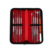 10pcs dental wax carving tool set in zipper case