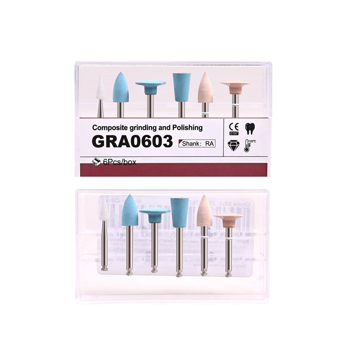 Dental Composite Grinding Polishing Kit GRA0603 6pcs box product main image