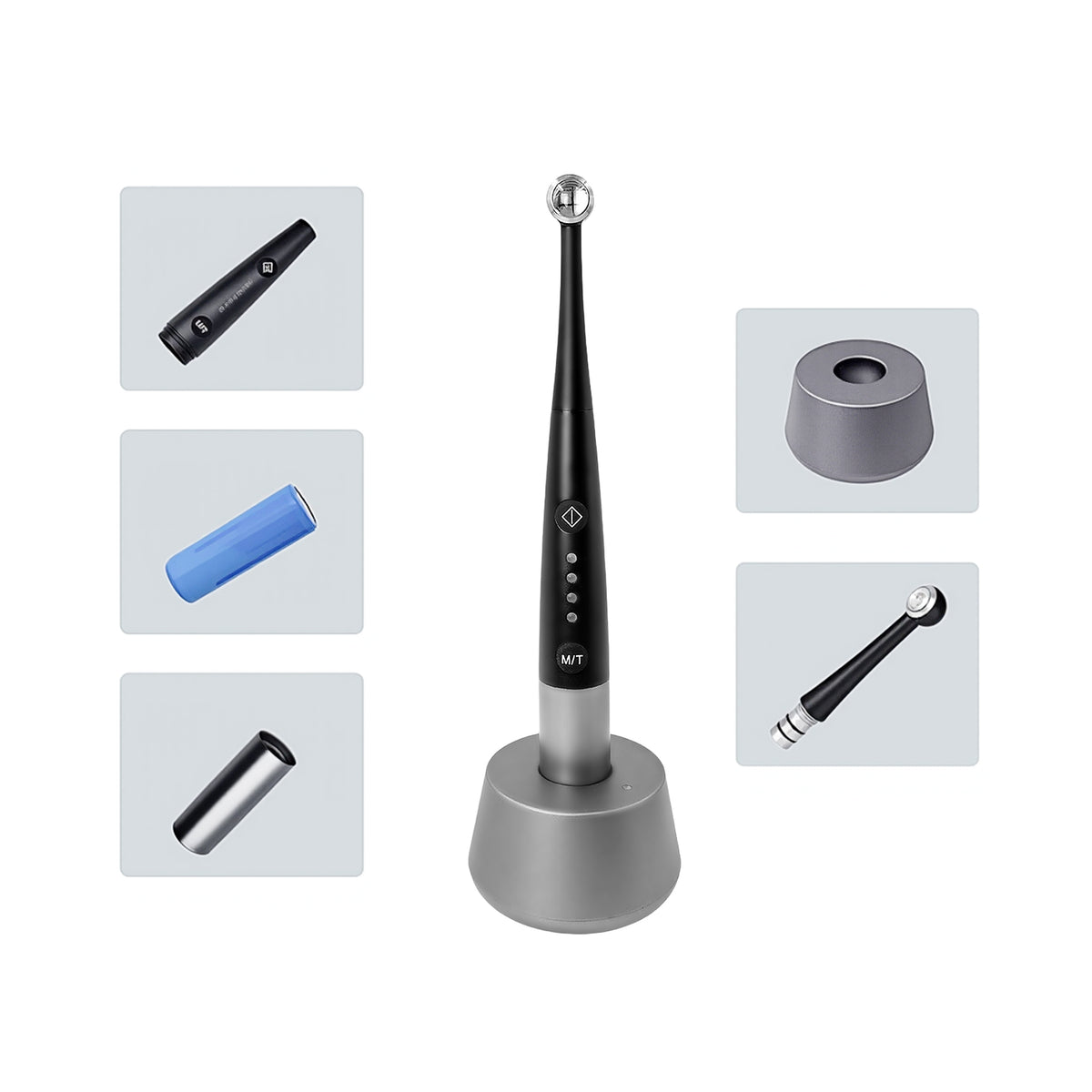 Complete kit of 1s wide‑spectrum dental curing light with accessories