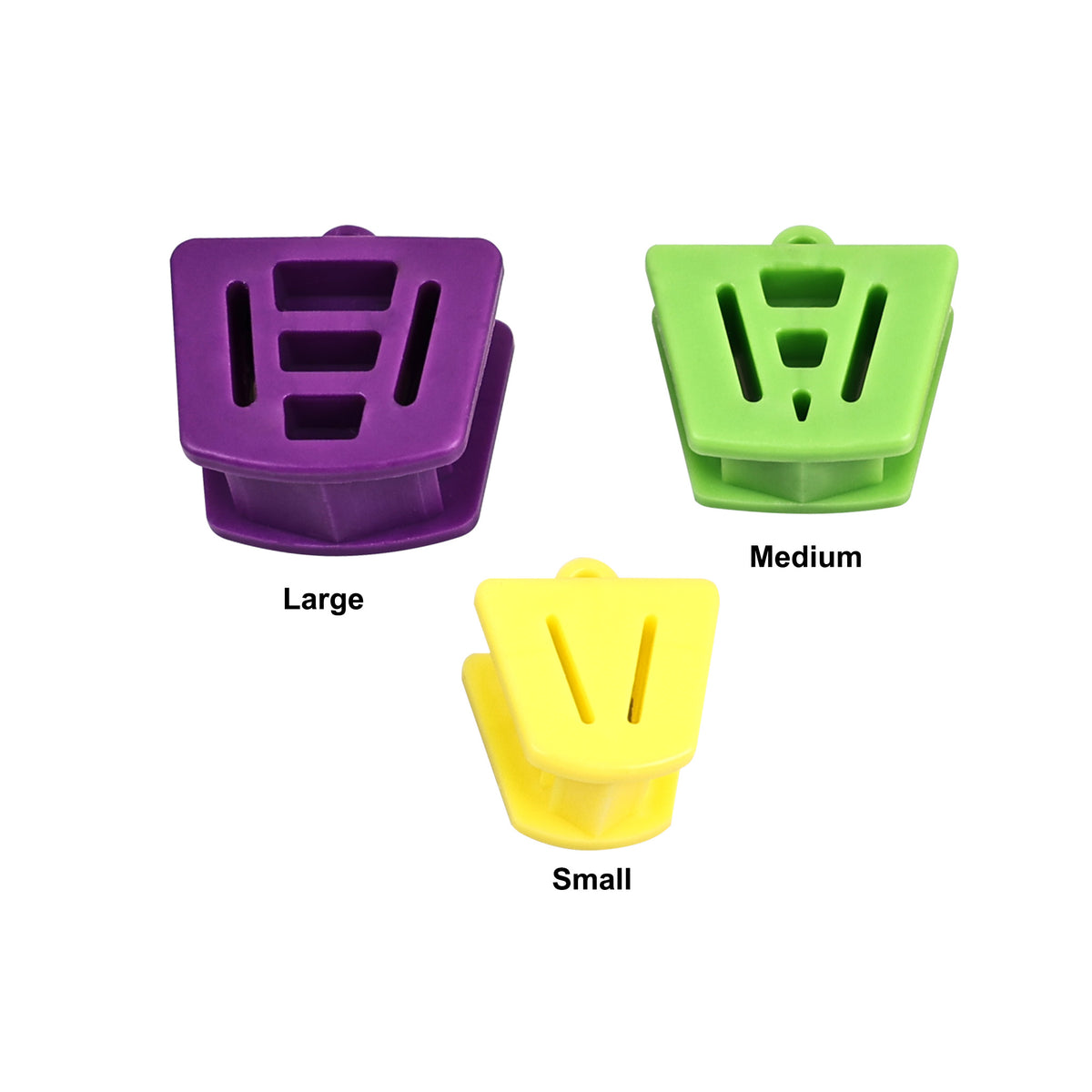 3 sizes dental silicone occlusal pad bite block, white background