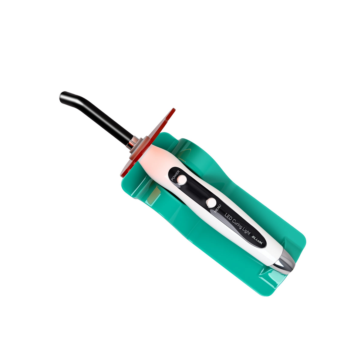 Complete original accessories unboxing layout of 5s professional dental curing light kit