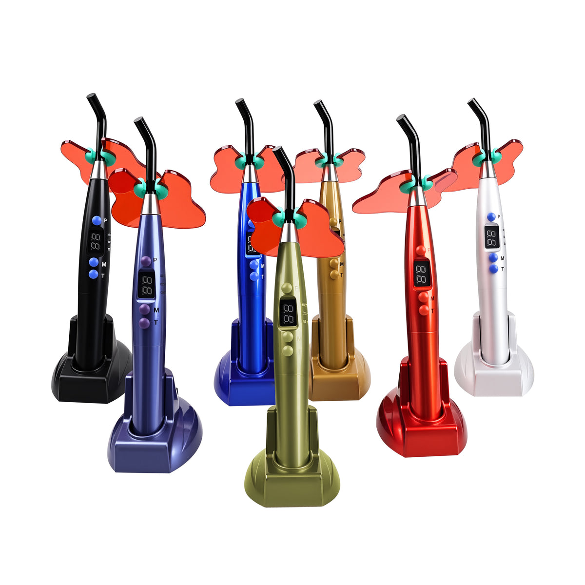 Multiple color options for cordless 5s professional dental curing light