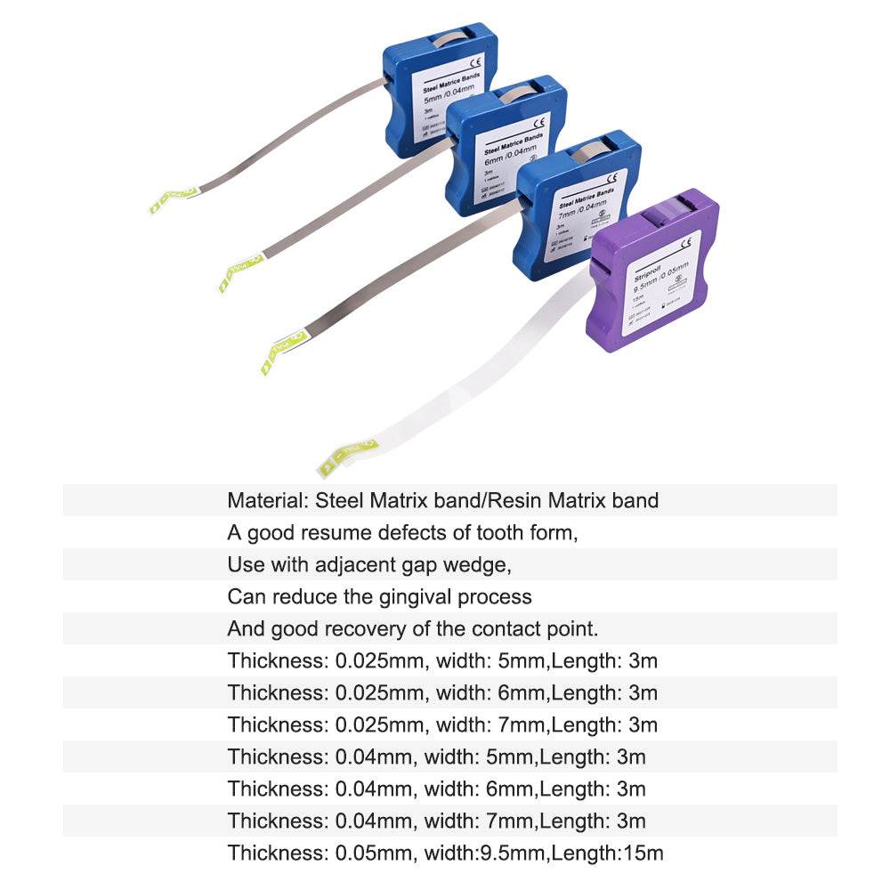 CYW513 Dental Stainless Steel Matrix Bands - Denspay Dental - Matrix Bands & Clamp