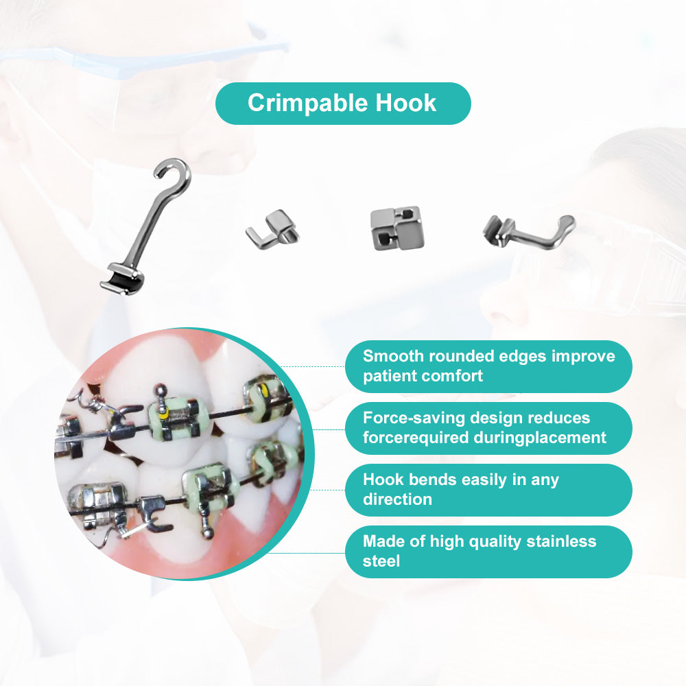 CYZ007 Dental Orthodontic Crimpable Hook 10pcs - Denspay Dental - Sliding Hook