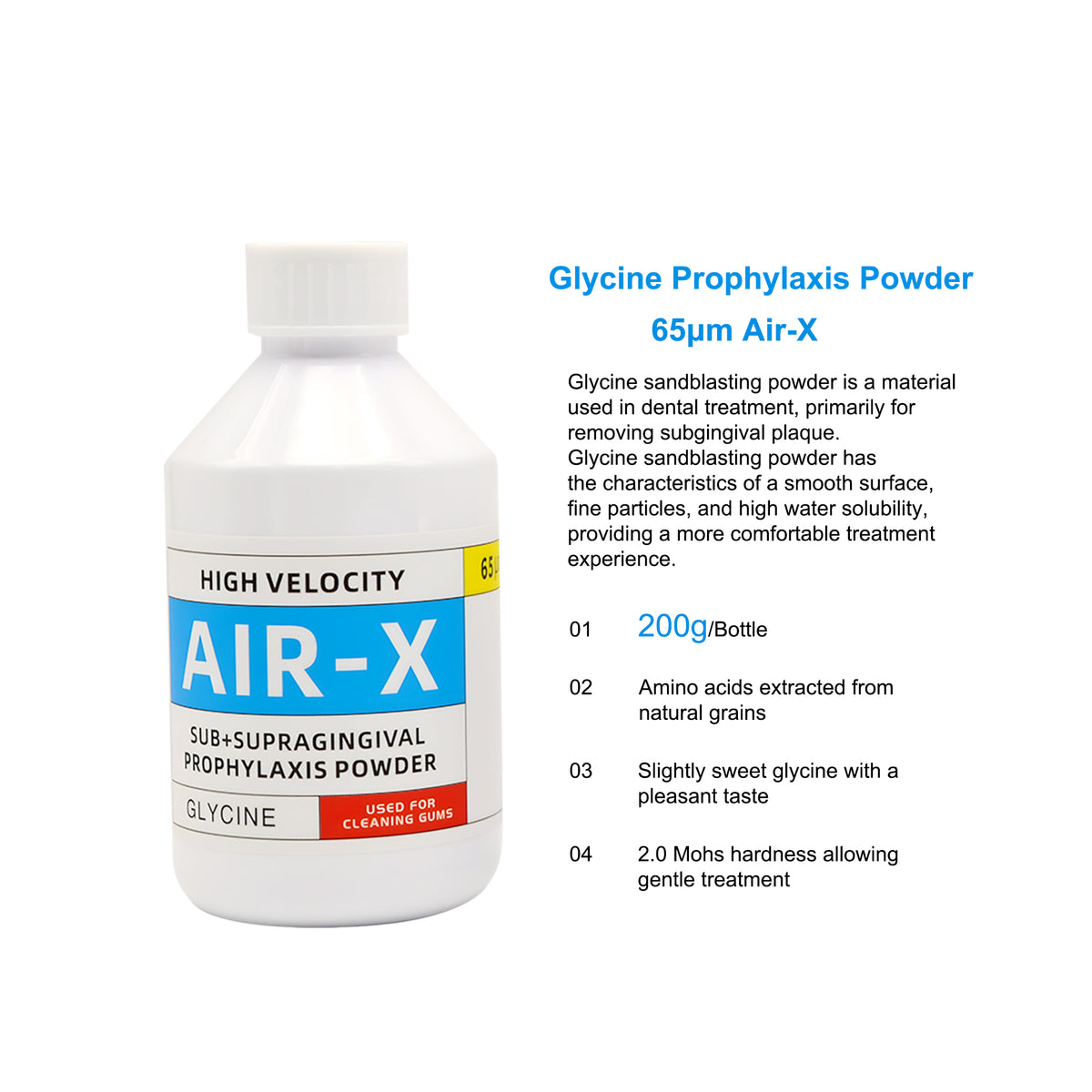 AIR-X glycine dental prophy powder single bottle