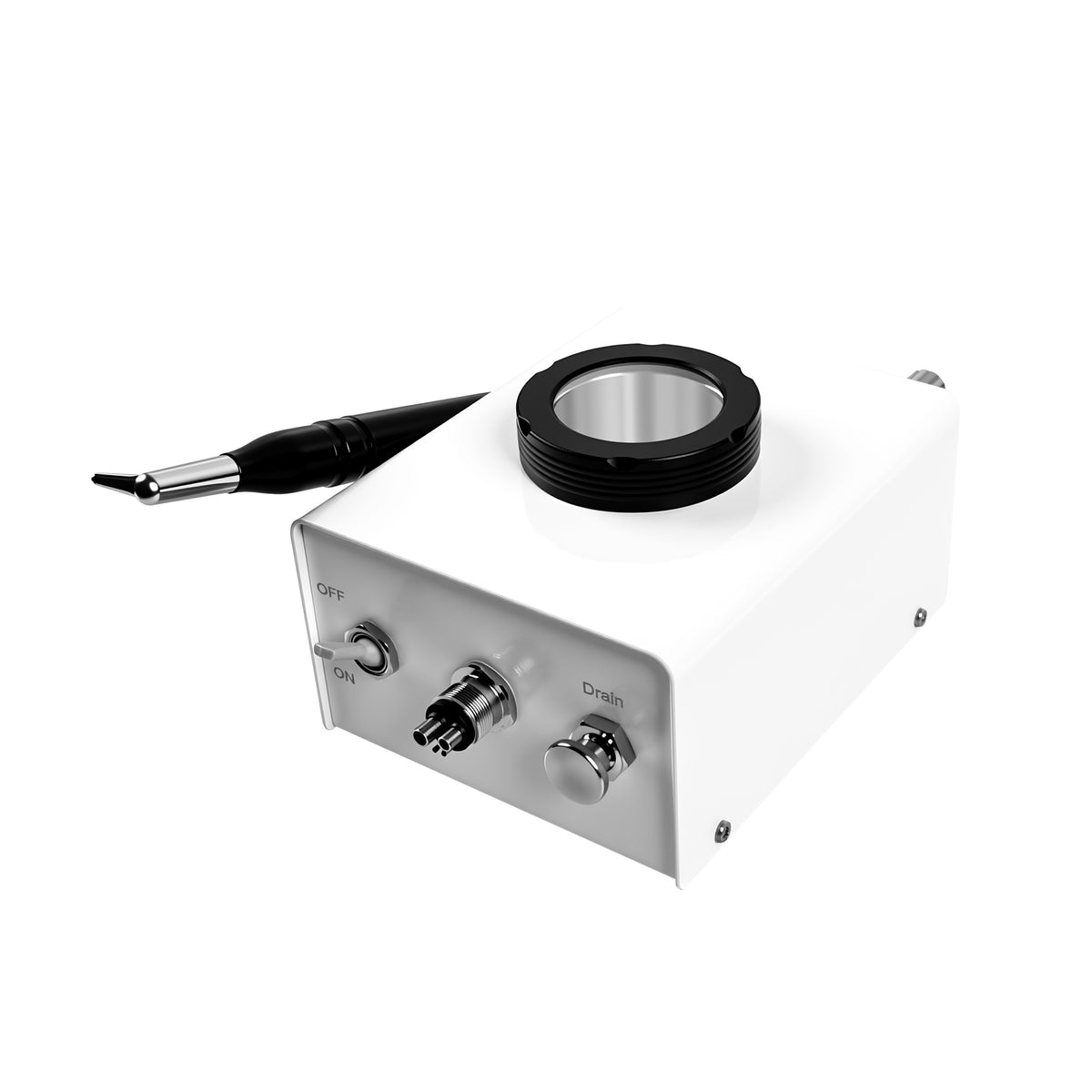 Air pressure adjustment knob and switch close-up