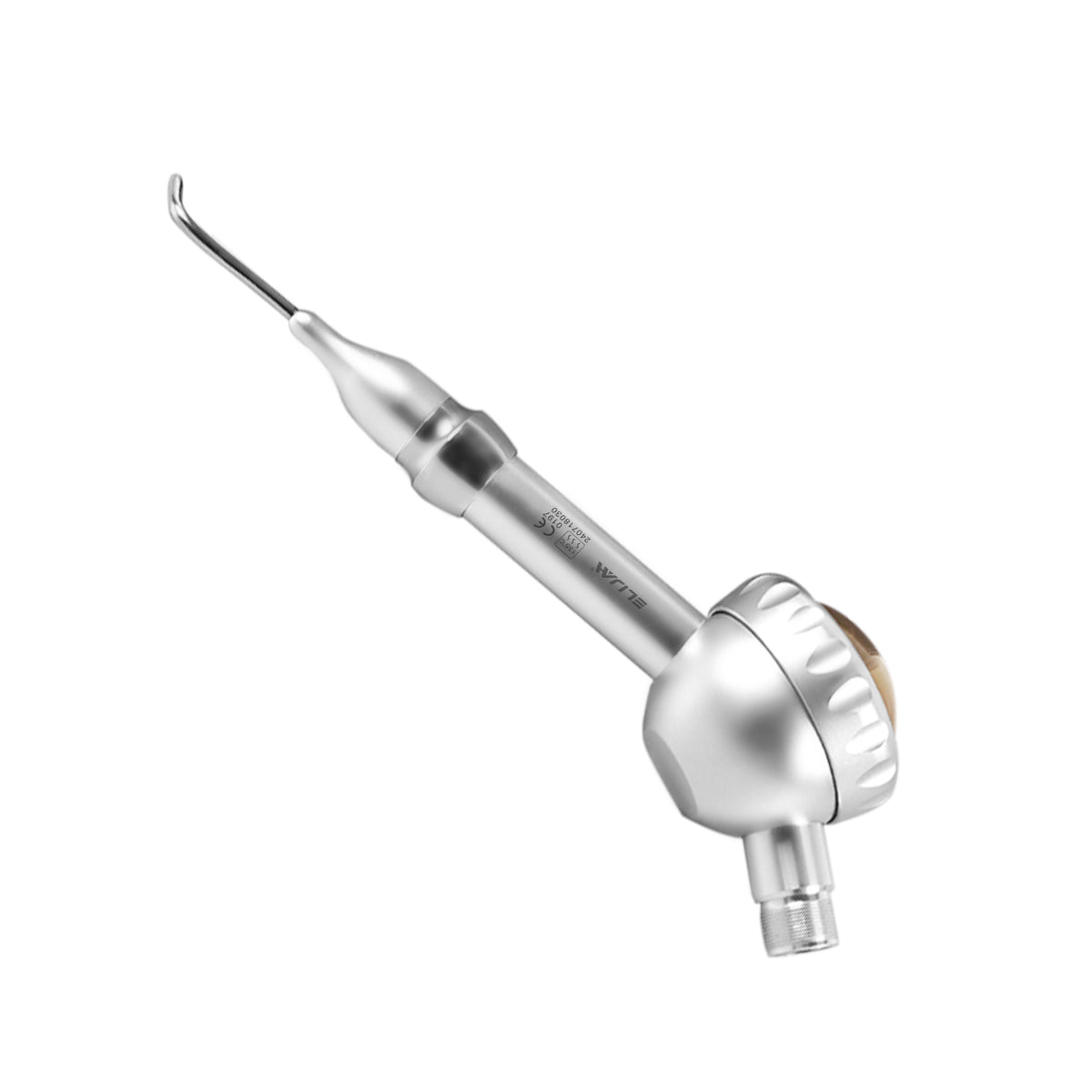 Air prophy jet dental polisher side view, metal handpiece