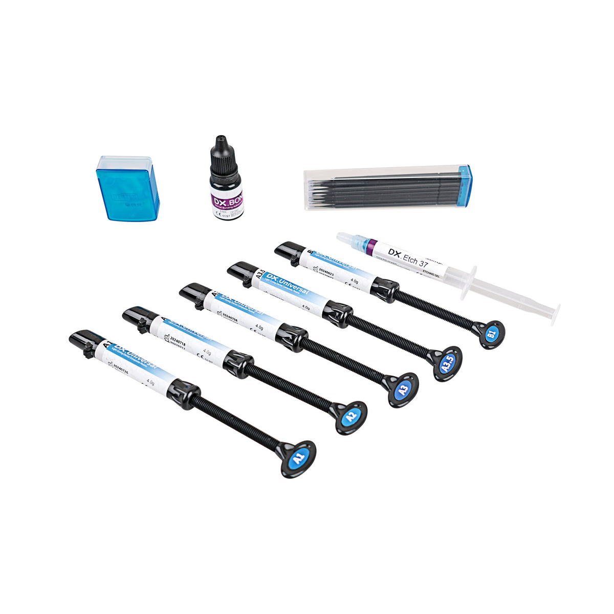 All supporting accessories of Dentex composite kit