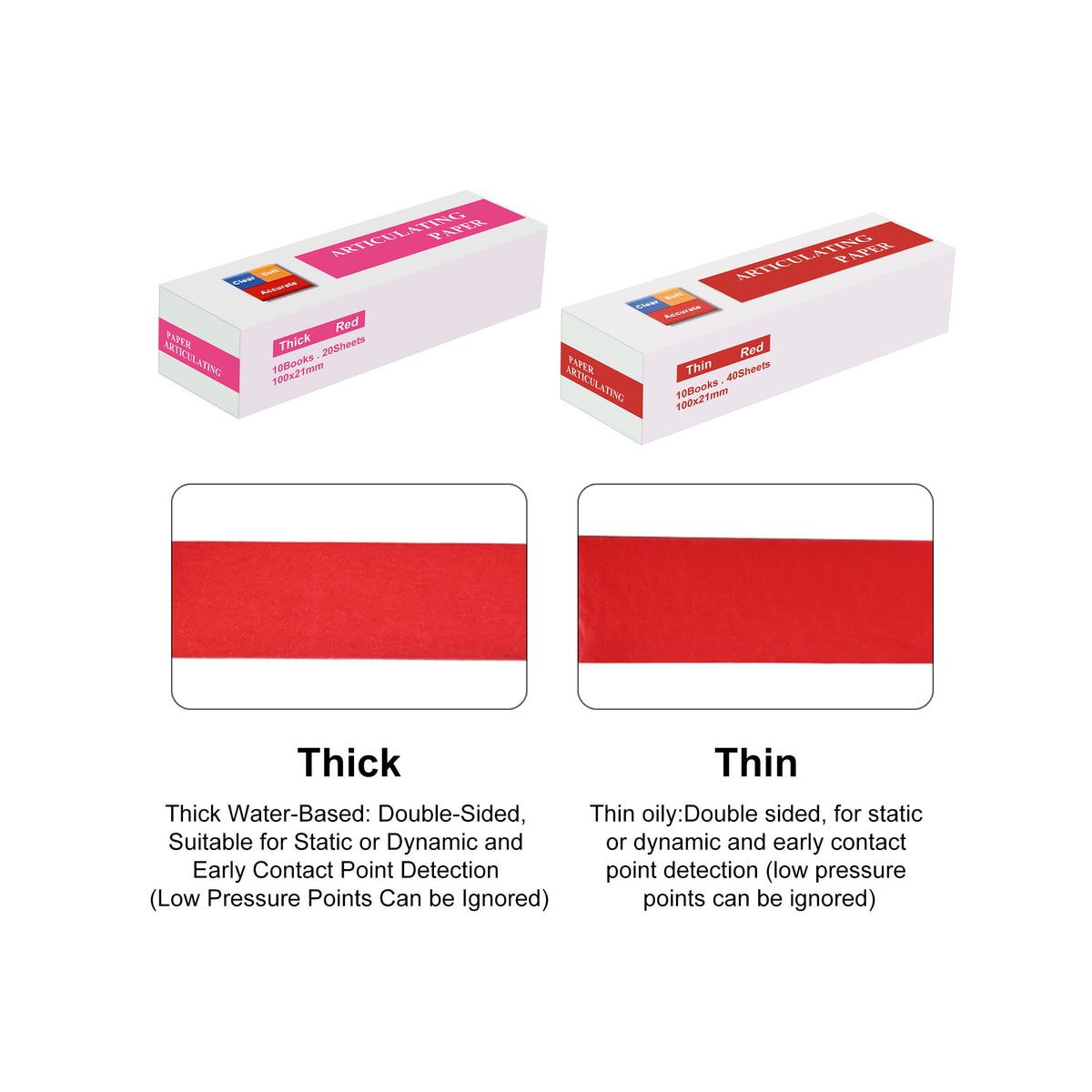 Articulating paper thickness side view