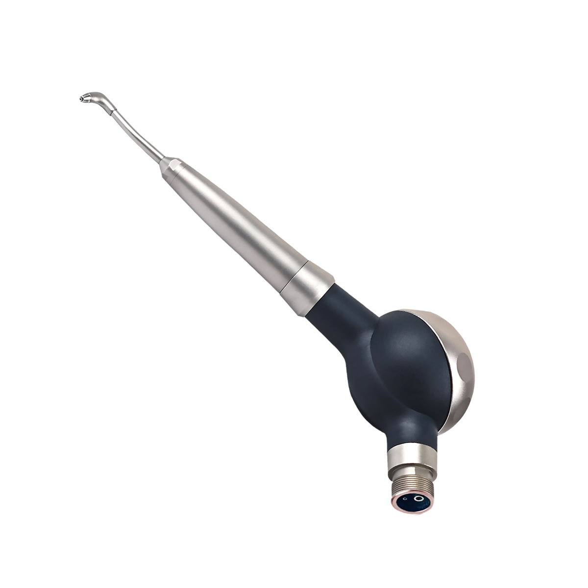 Air polisher placed inside dental sterilization tray