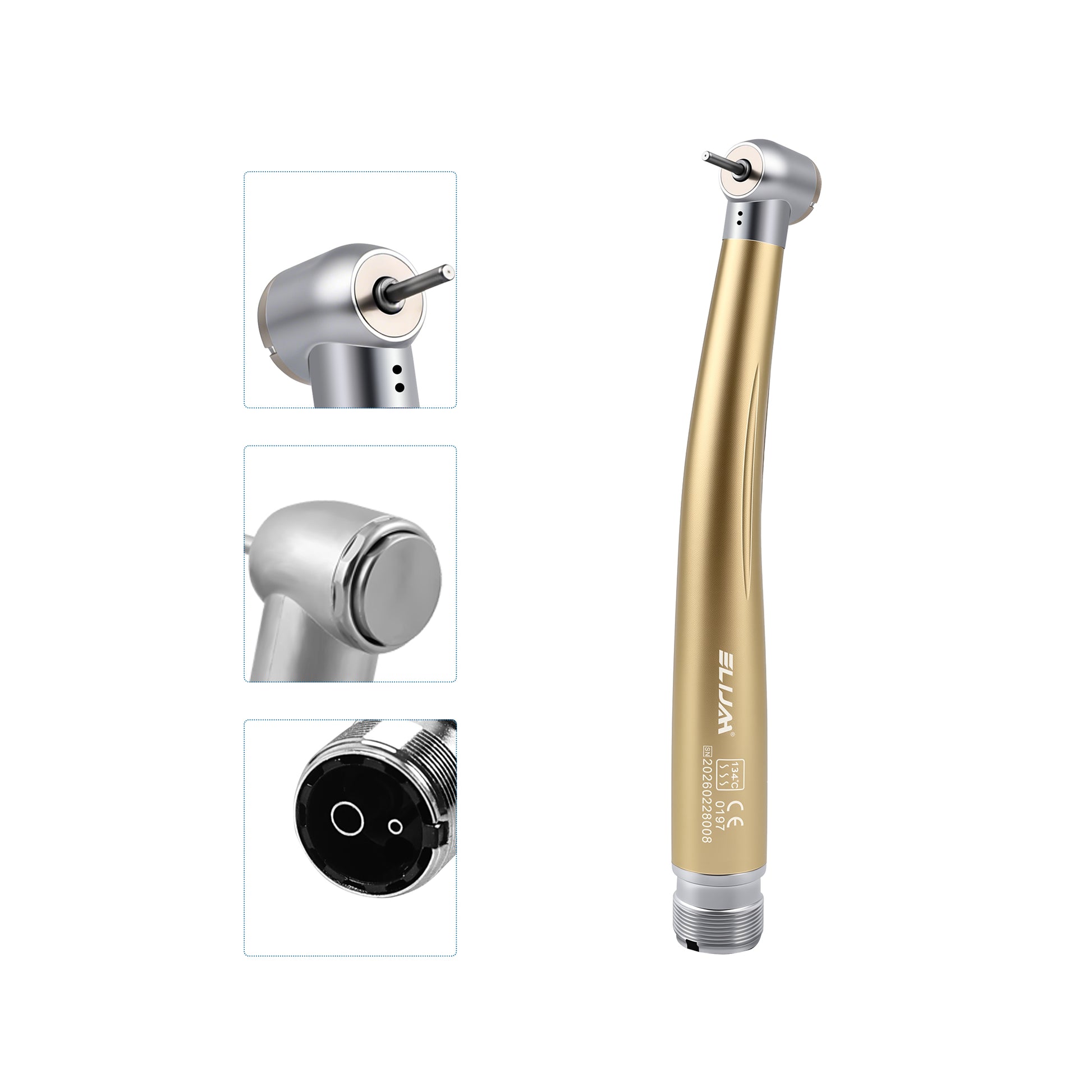 high rotation colorful high speed handpiece single water spray detail photo