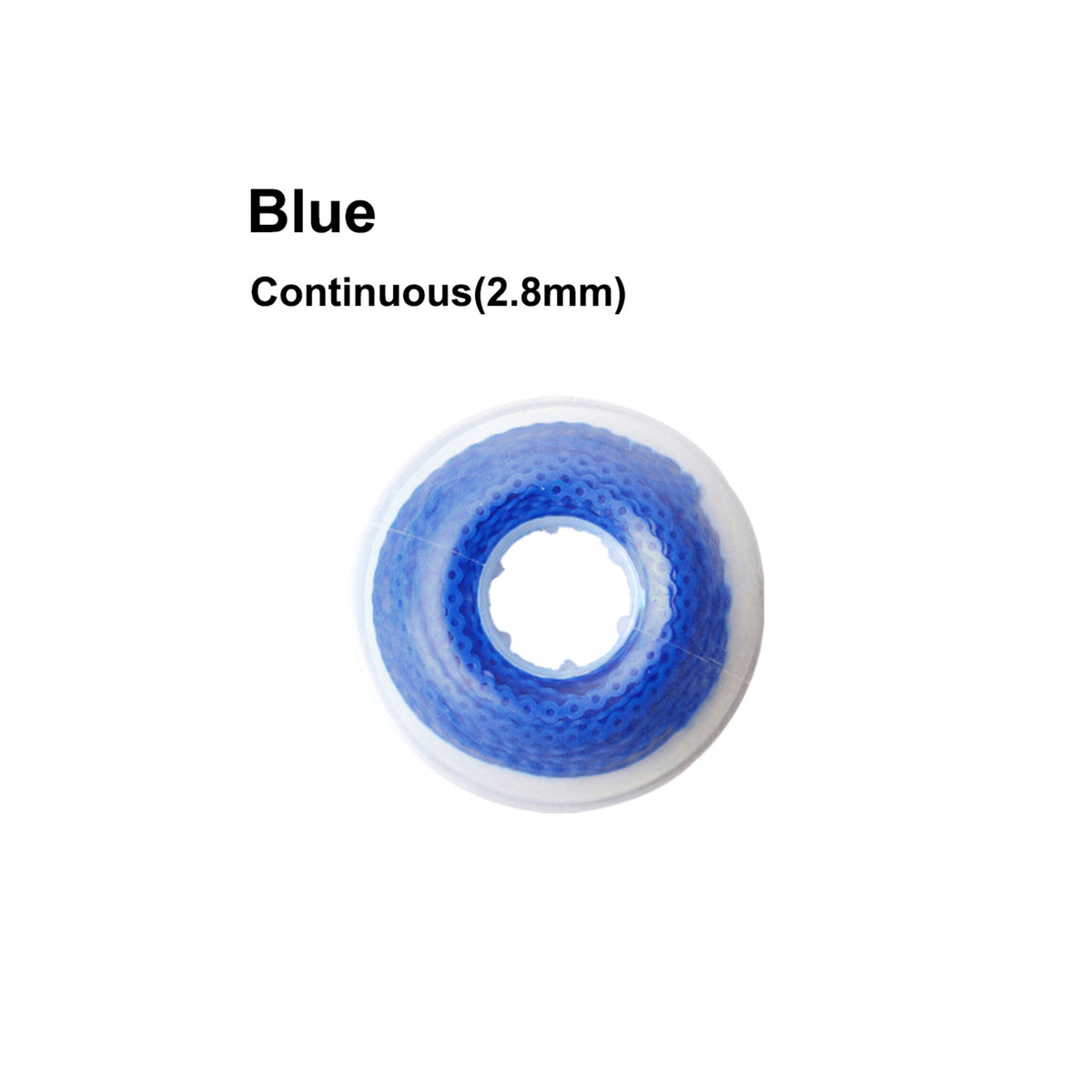 Single roll bright blue orthodontic power chain