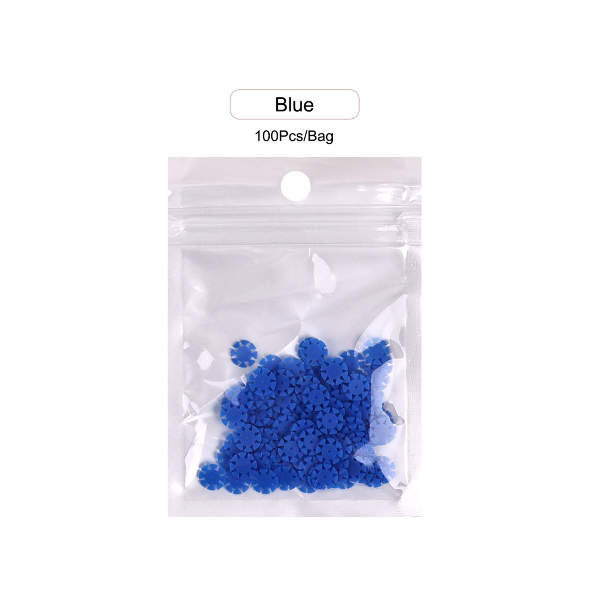 Blue dental rubber stopper for endodontic files