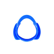 Blue O type dental mouth opener cheek retractor, white background