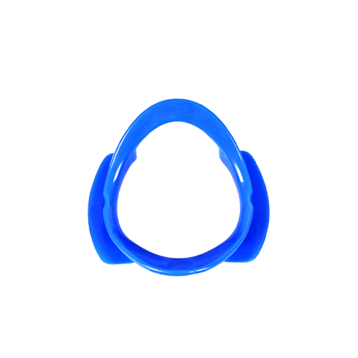 Blue O type dental mouth opener cheek retractor, white background
