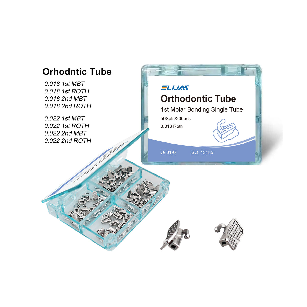 Full 4pcs buccal tubes for four quadrants UR UL LR LL