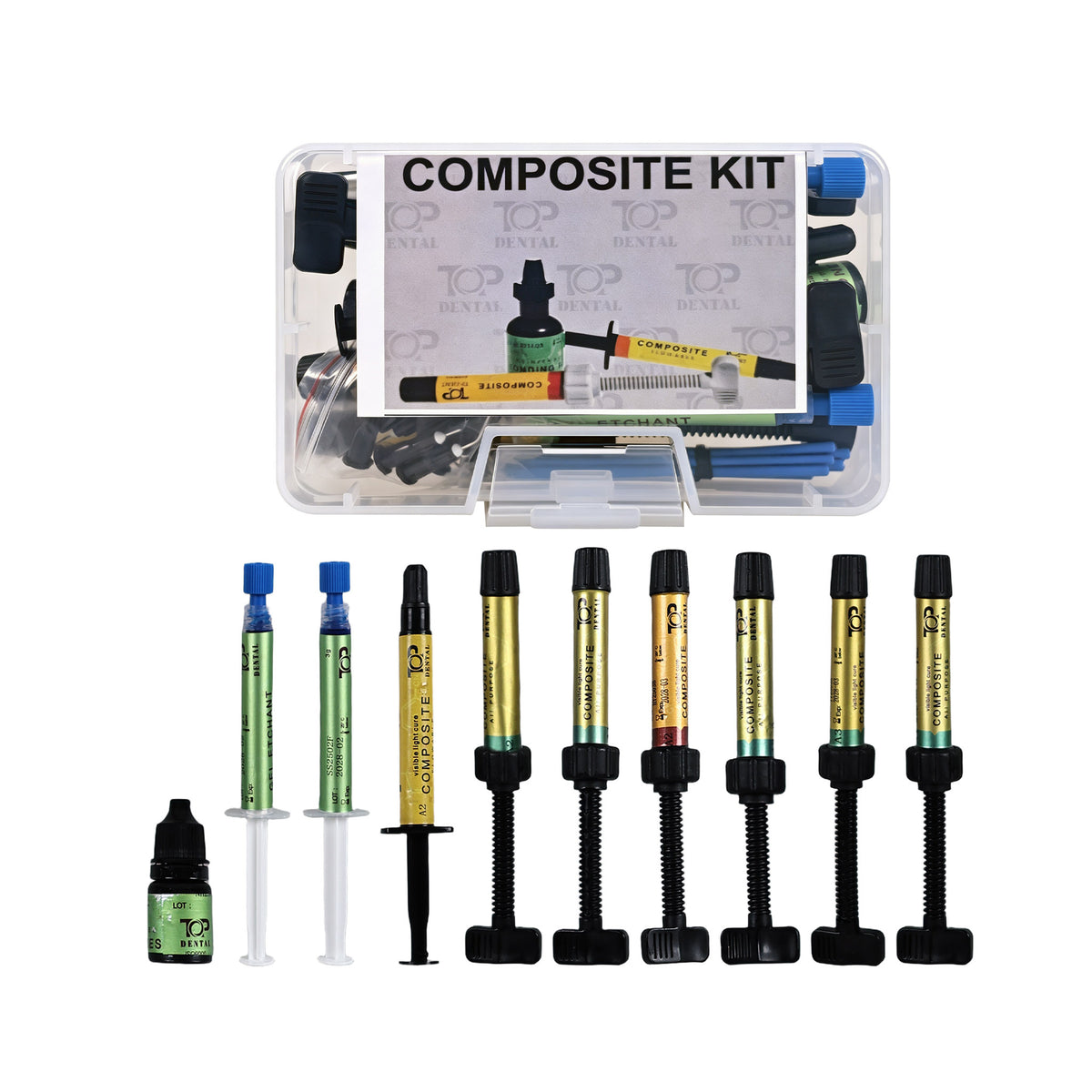 Bulk package view of composite resin kits