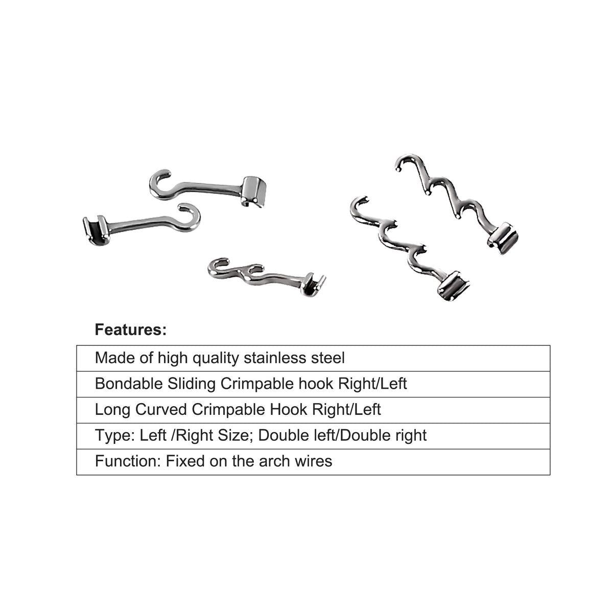 CE certification mark for orthodontic crimpable hook