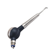 Dark blue grip dental air polisher air flow prophy jet handpiece, white background