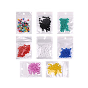 Dental root canal file rubber stopper multi color pack white background