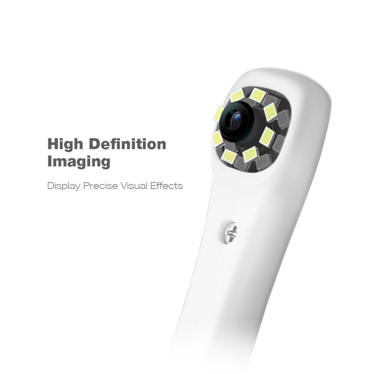 Front lens head close-up of dental intraoral camera