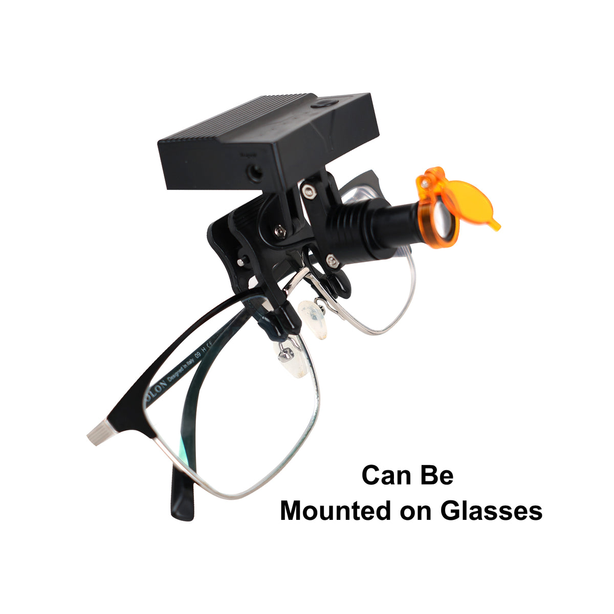 Clip mounting bracket for dental loupes headlight