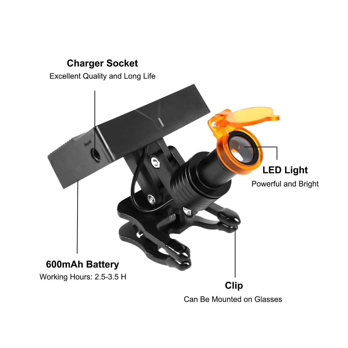 Full accessories package of 5W dental wireless LED headlight