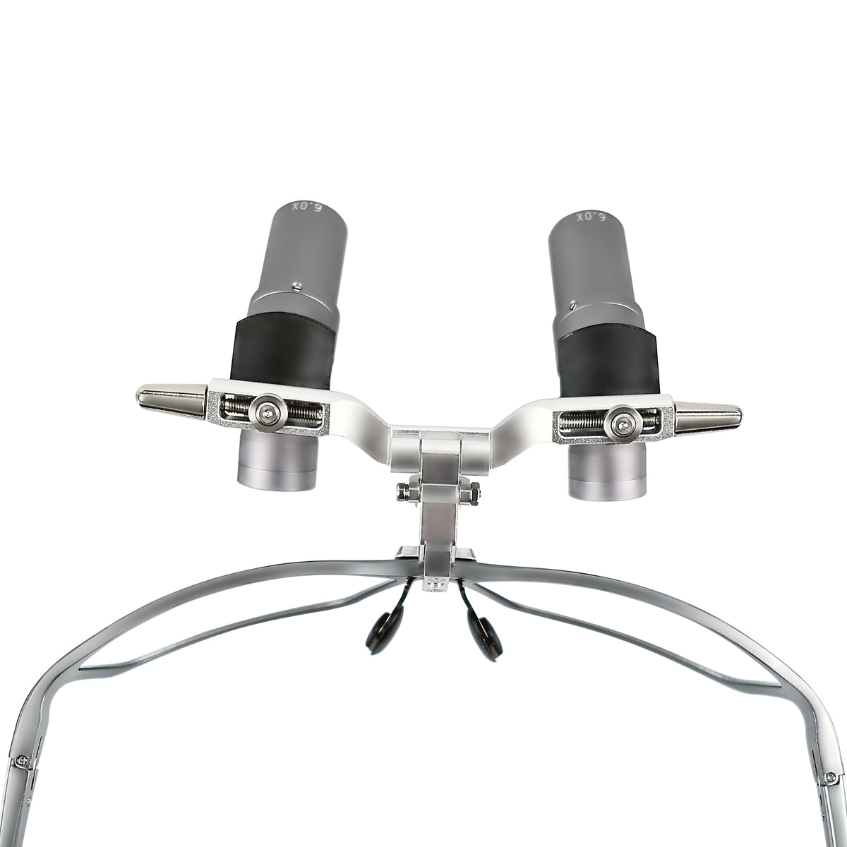 Interpupillary distance adjustment knob for dental prismatic loupes