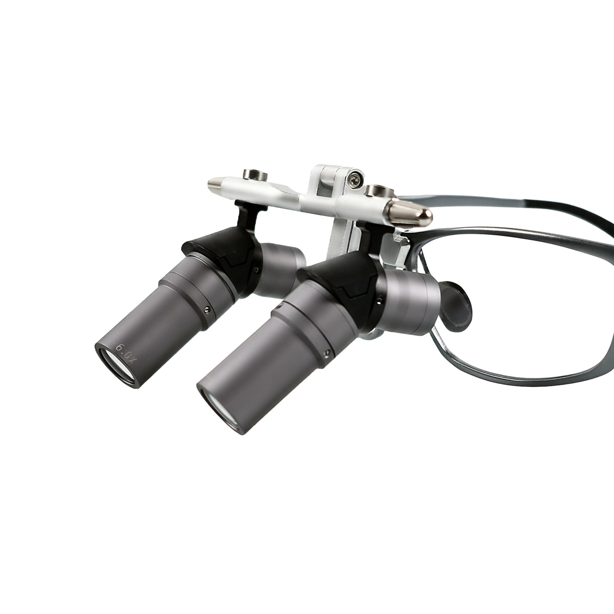 Tilt angle adjustment demonstration of prismatic dental loupes