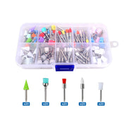 100pcs dental RA polishing brushes set in compartment box