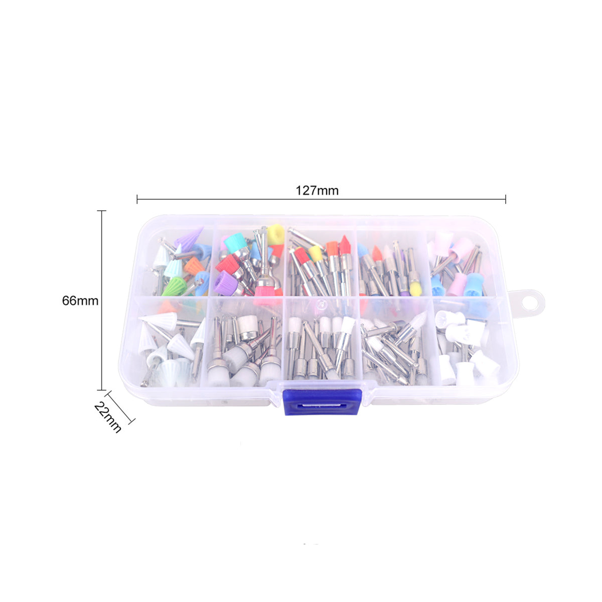 Packaging label of 100pcs dental polishing brushes